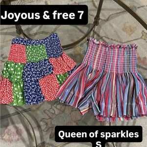 Colorful Patchwork and Striped Skirts Bundle